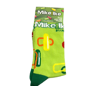 3/$18 Mike And Ike Green Crew Socks
